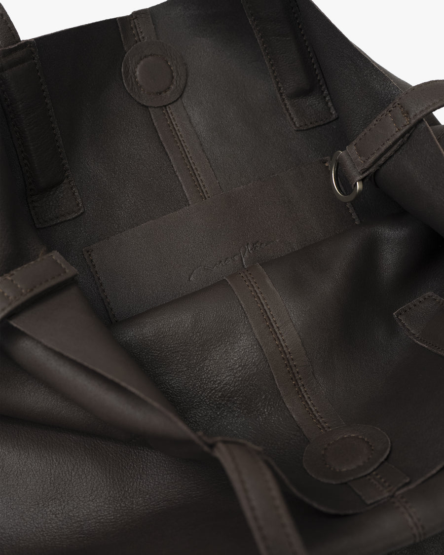 3WAY MEDIUM TOTE  DARK CHOCO (Short)