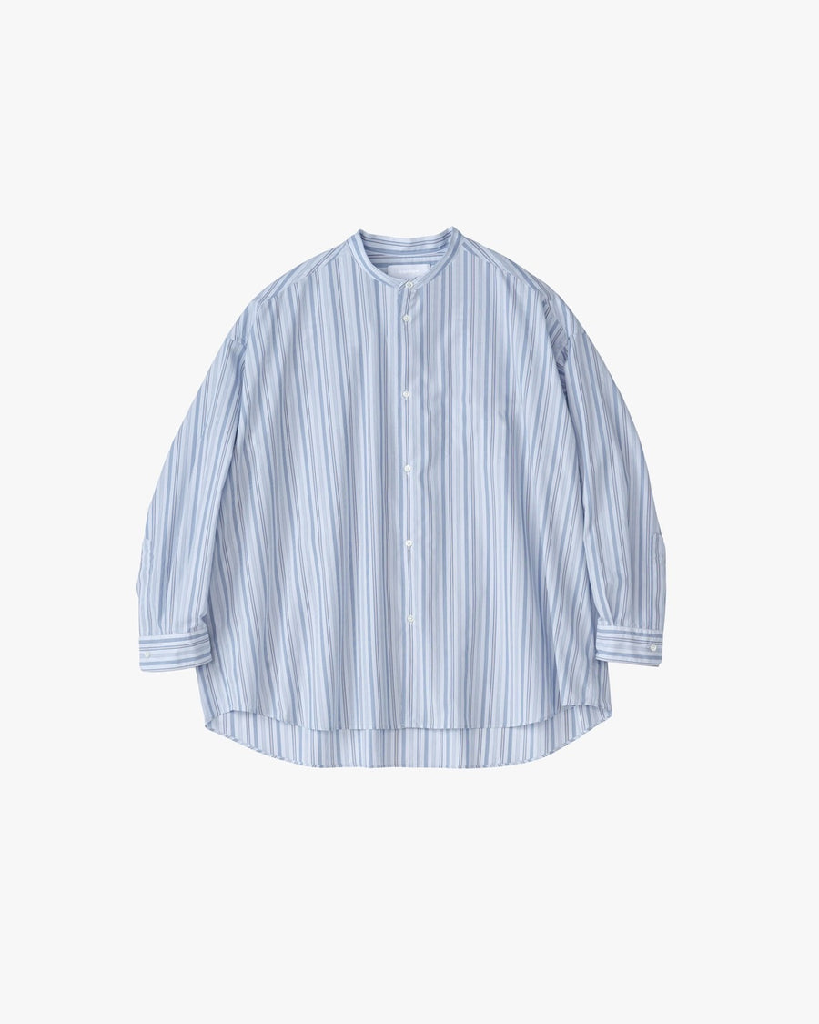 Broad L/S Oversized Band Collar Shirt