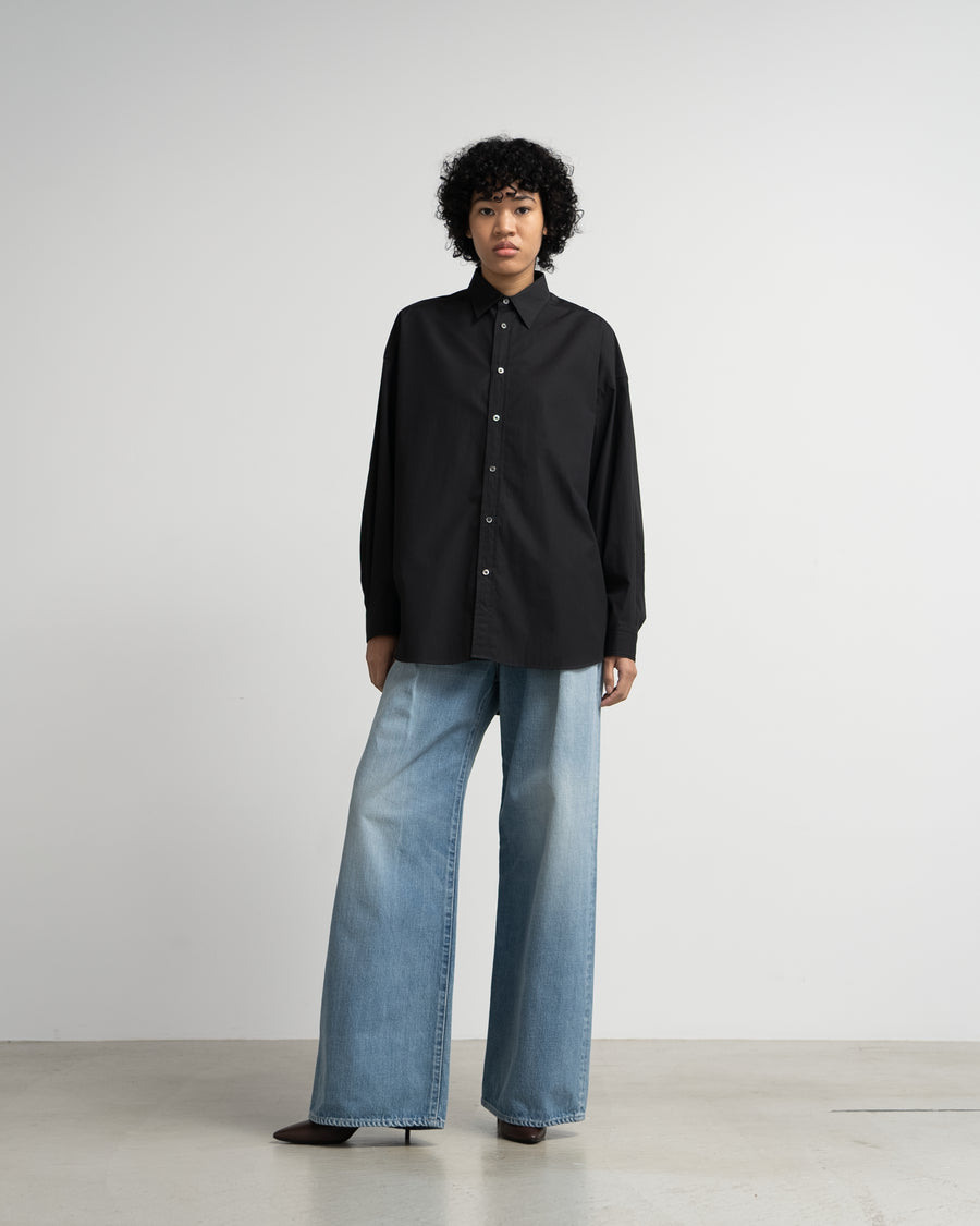 High Count Broad L/S Oversized Regular Collar Shirt