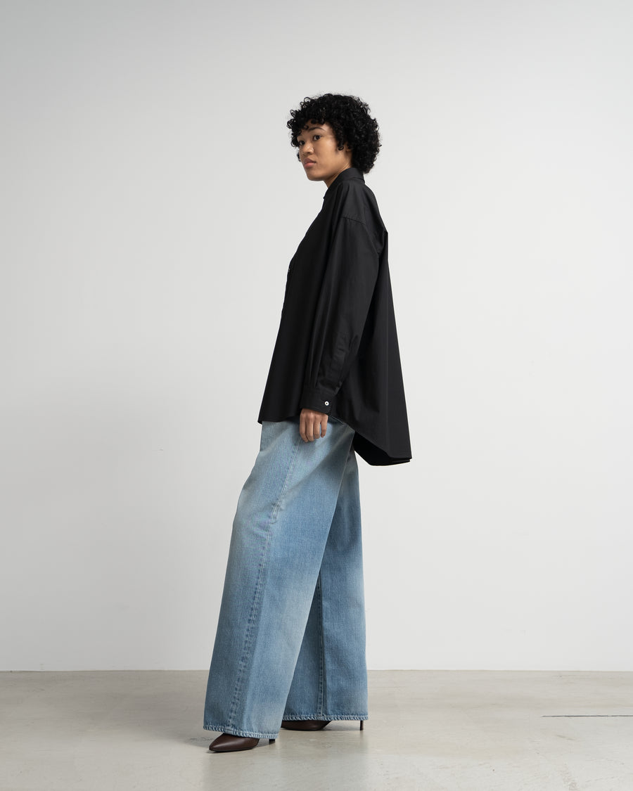 High Count Broad L/S Oversized Regular Collar Shirt