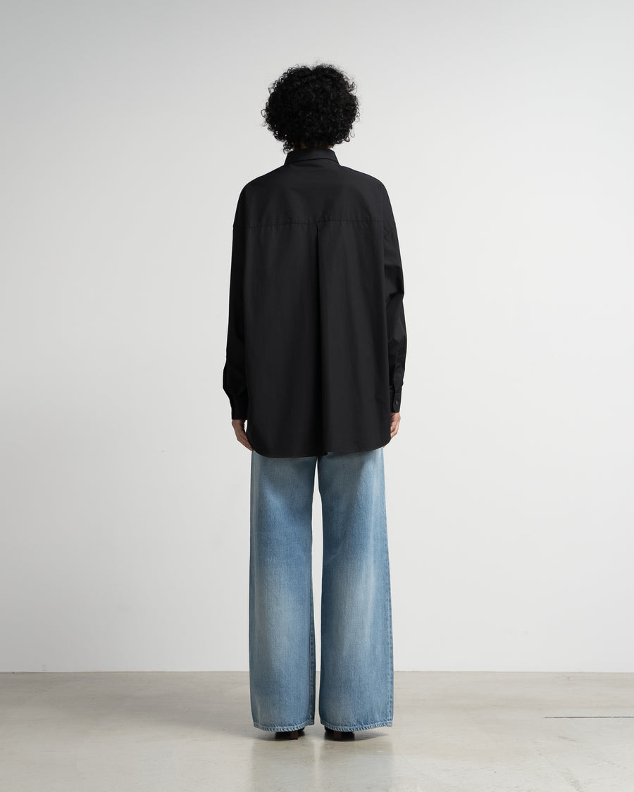 High Count Broad L/S Oversized Regular Collar Shirt