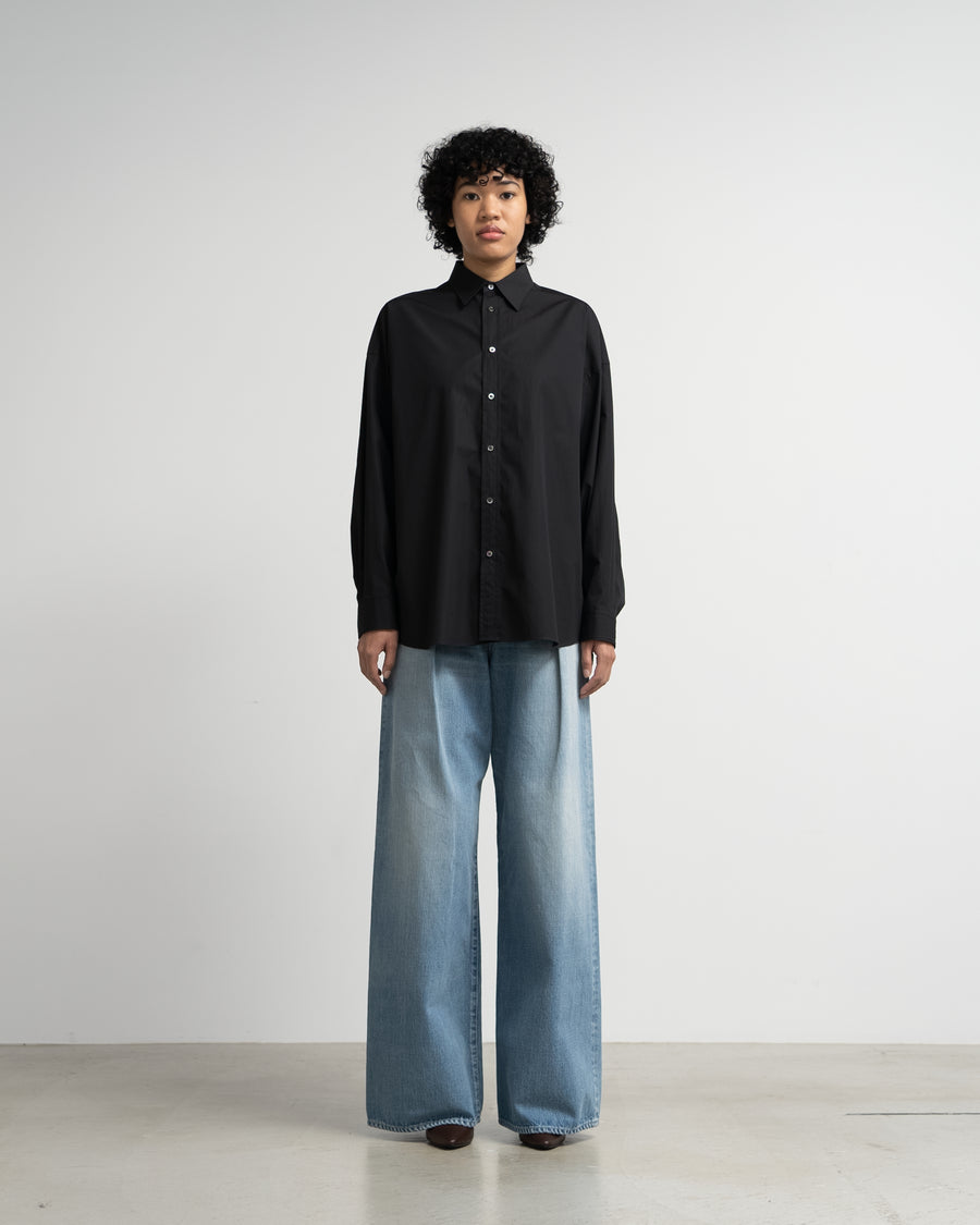 High Count Broad L/S Oversized Regular Collar Shirt