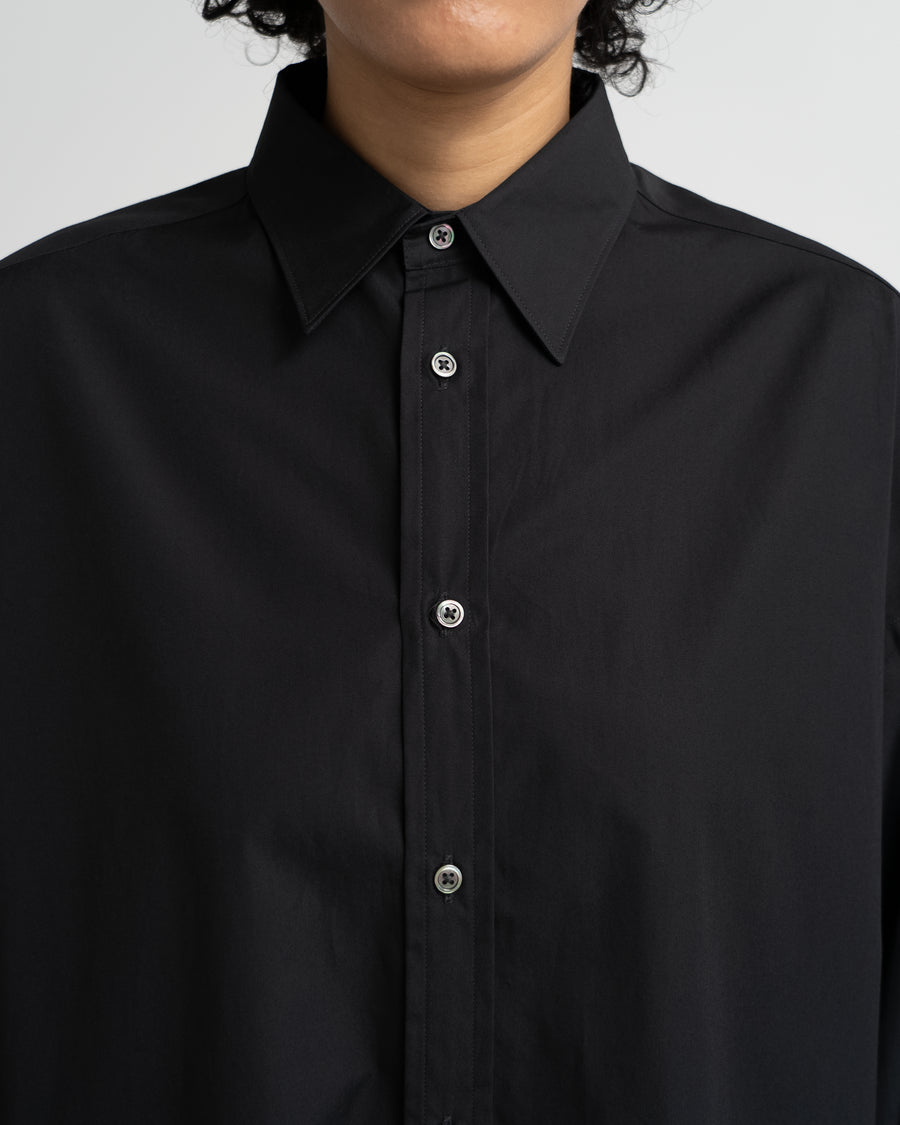 High Count Broad L/S Oversized Regular Collar Shirt
