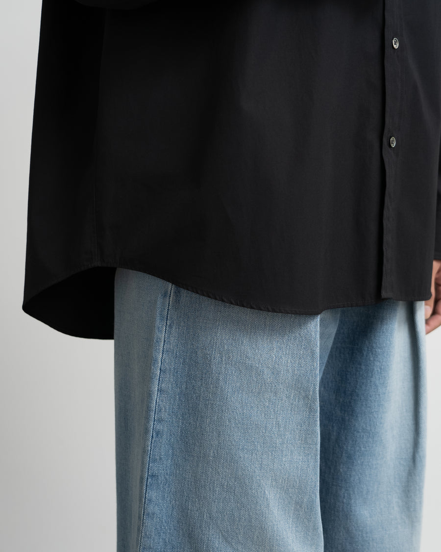 High Count Broad L/S Oversized Regular Collar Shirt