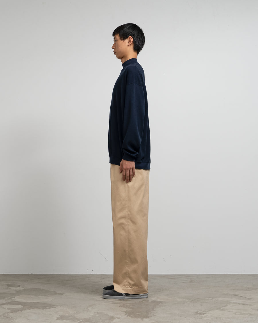 Wool Honeycomb Mock Neck Thermal