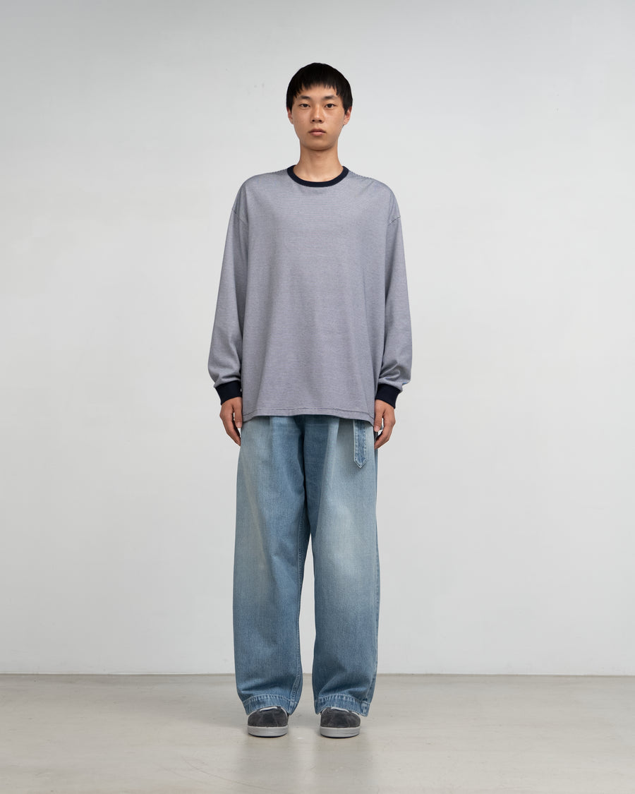 Selvage Denim Belted Pants - LIGHT FADE -
