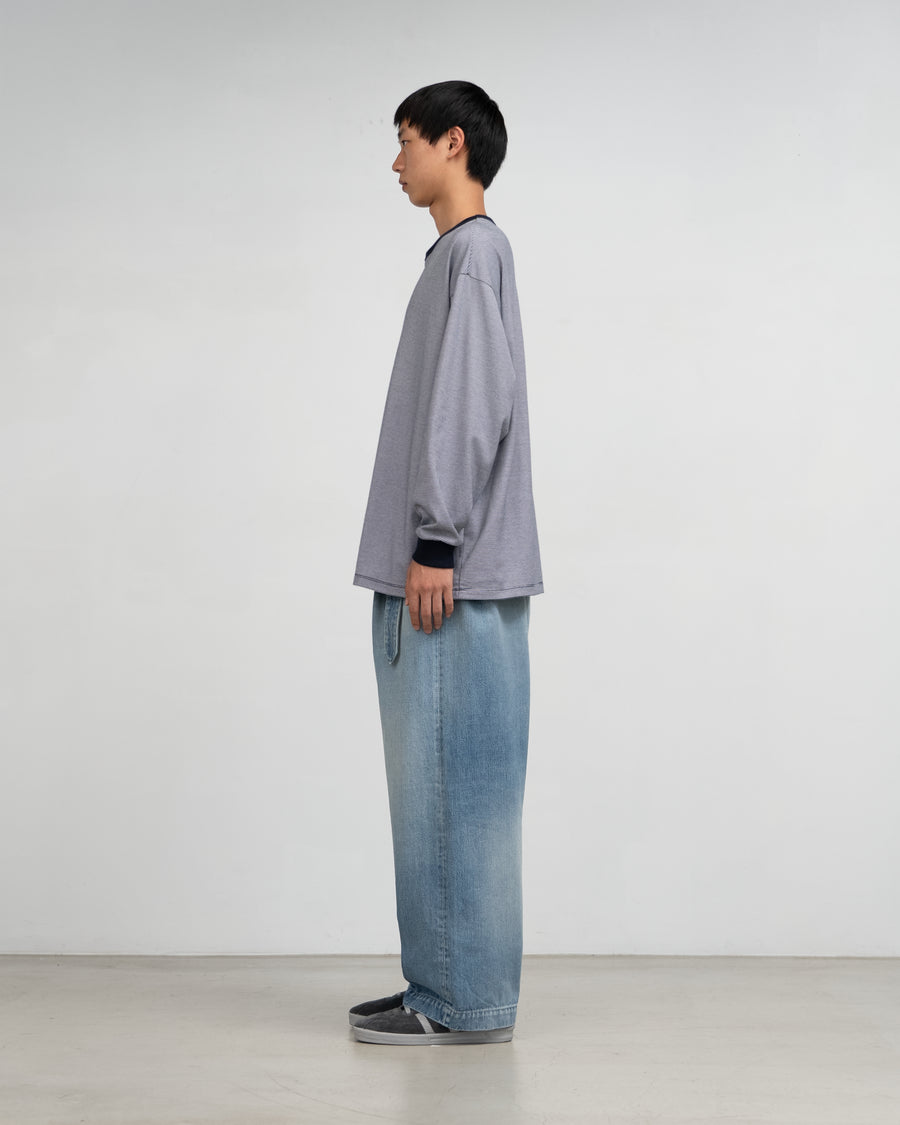 Selvage Denim Belted Pants - LIGHT FADE -