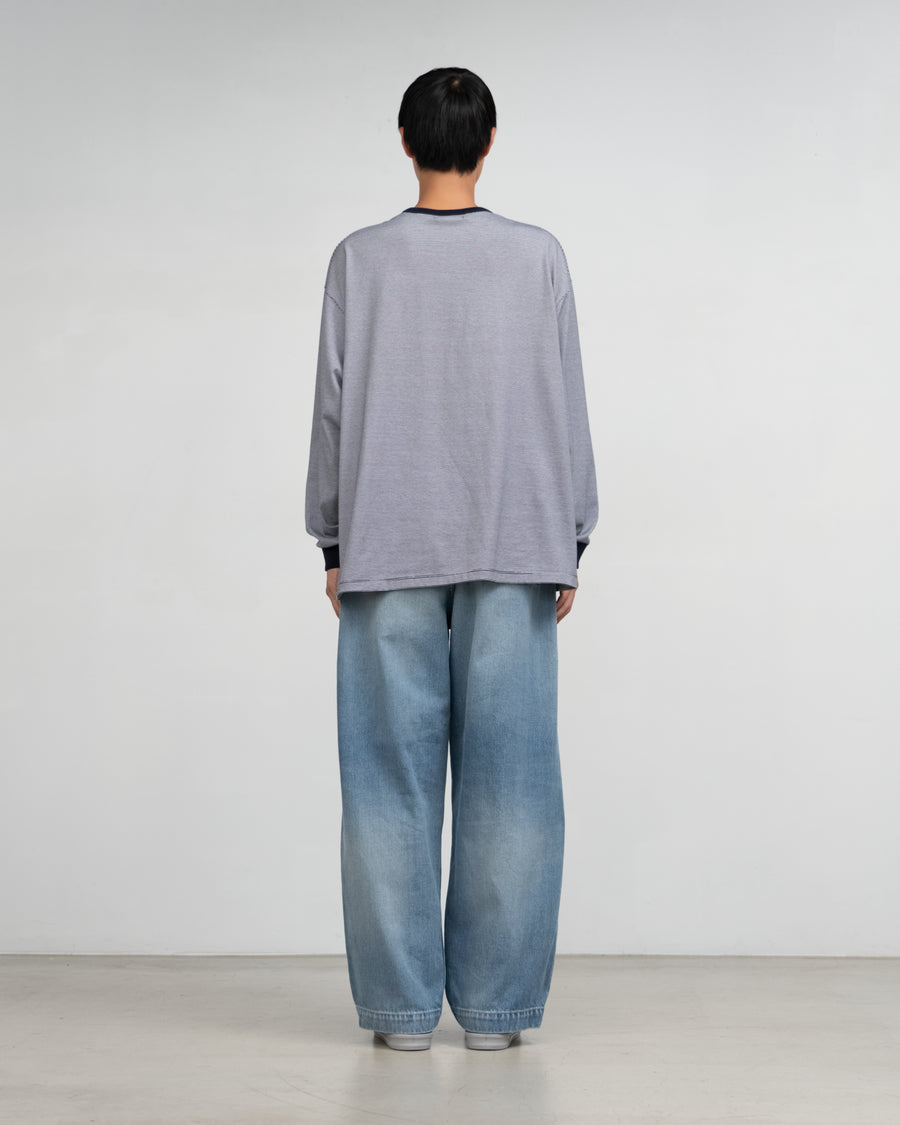 Selvage Denim Belted Pants - LIGHT FADE -