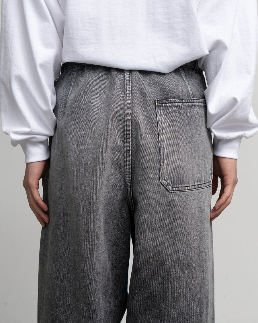 Selvage Denim Belted Pants - LIGHT FADE -