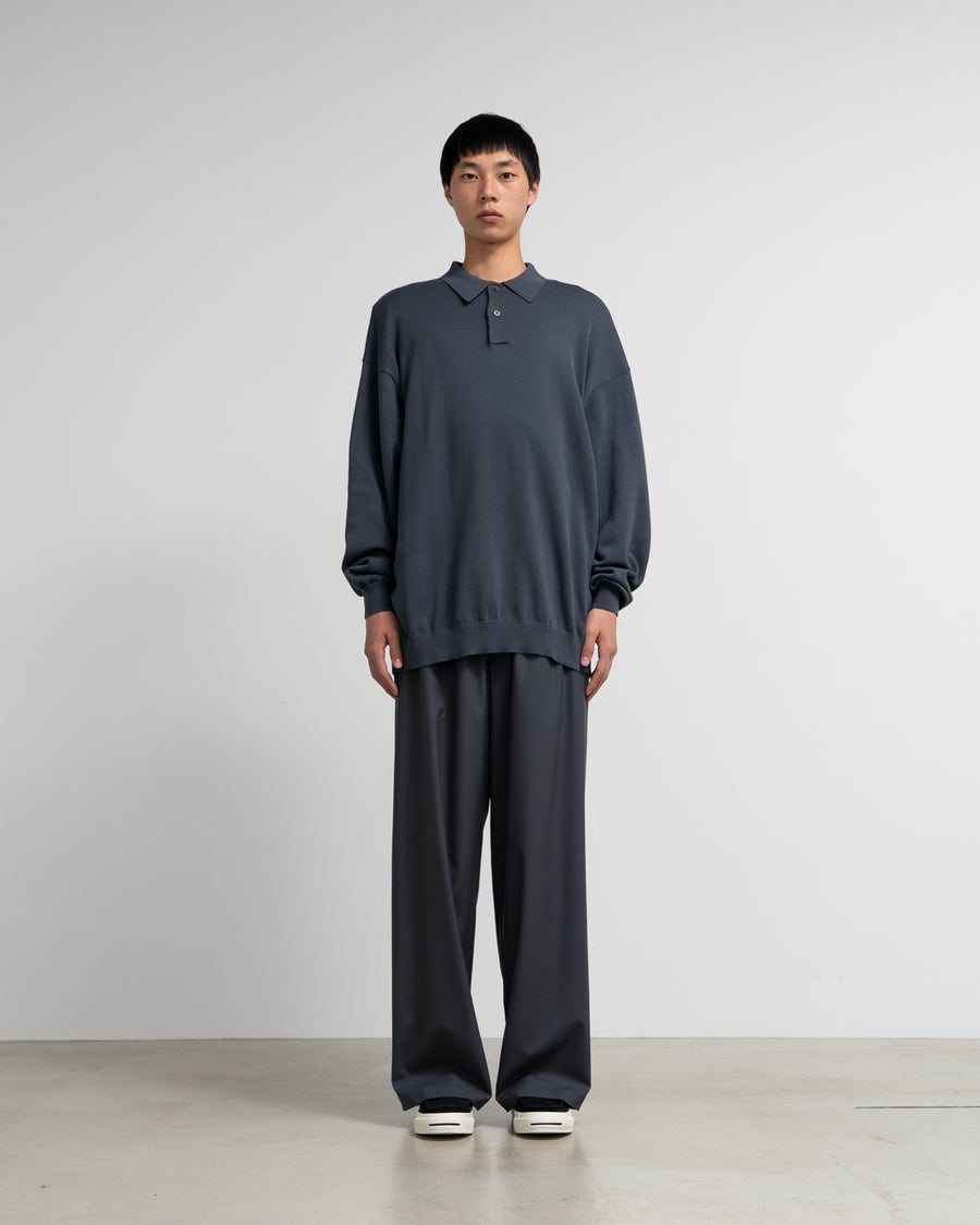 Extra Fine Wool Easy Wide Pants