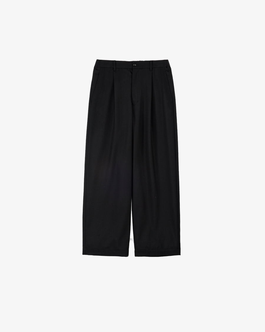 Techno Wool Nylon Wide Tapered Trousers