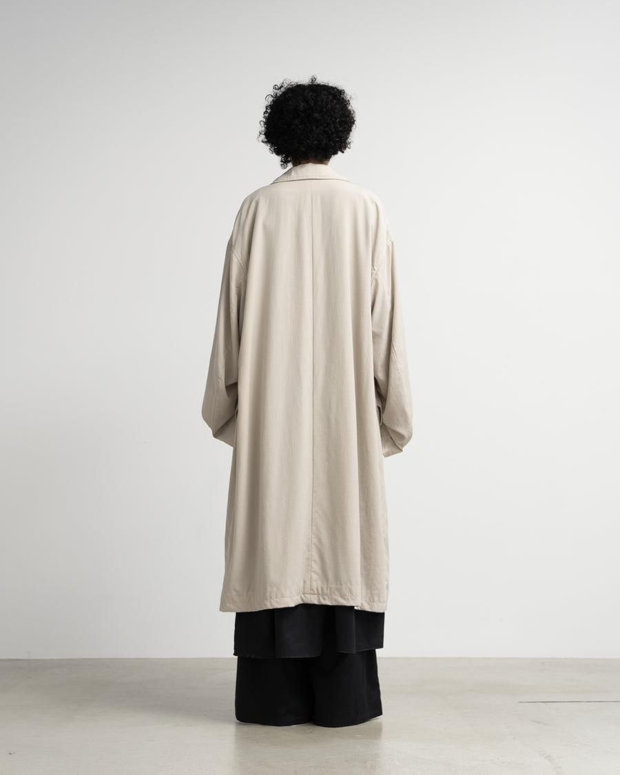Boiled Wool Oversized Bal Collar Coat