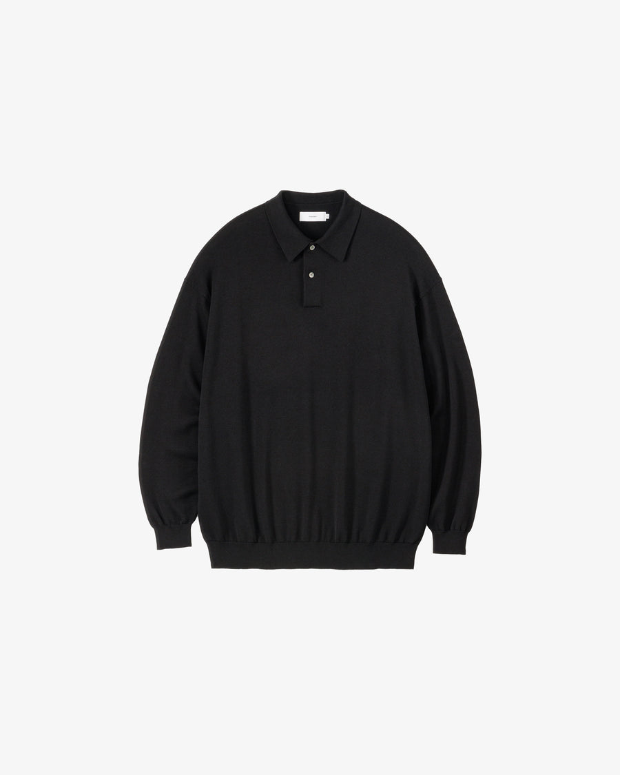 Suvin High Gauge Knit Oversized L/S Polo
