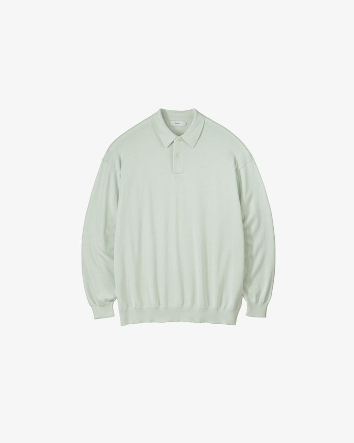 -SALE- Suvin High Gauge Knit Oversized L/S Polo
