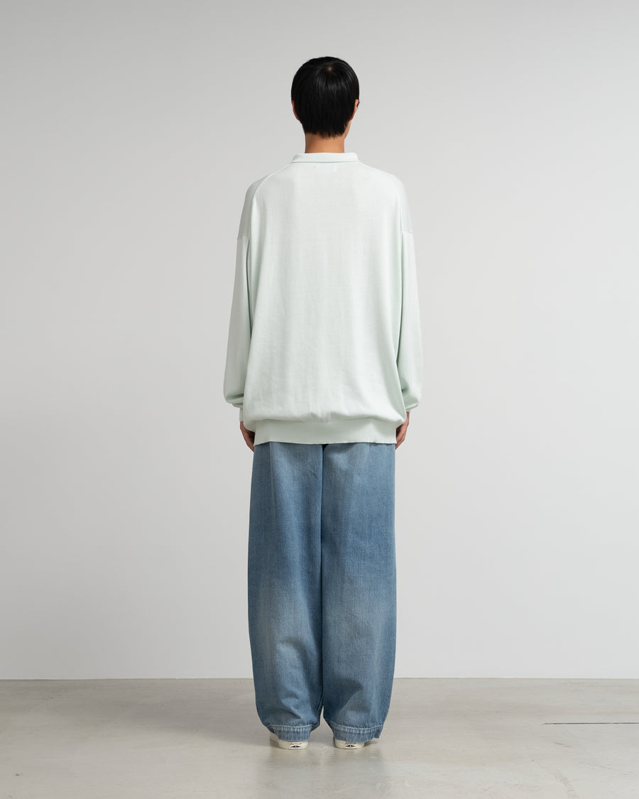 Suvin High Gauge Knit Oversized L/S Polo