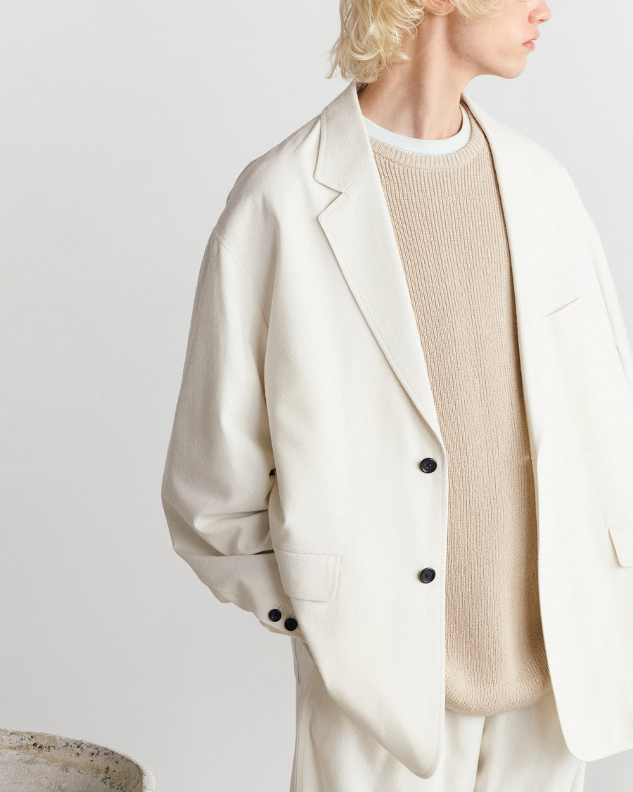 Silk Noil Viscose Oversized Jacket