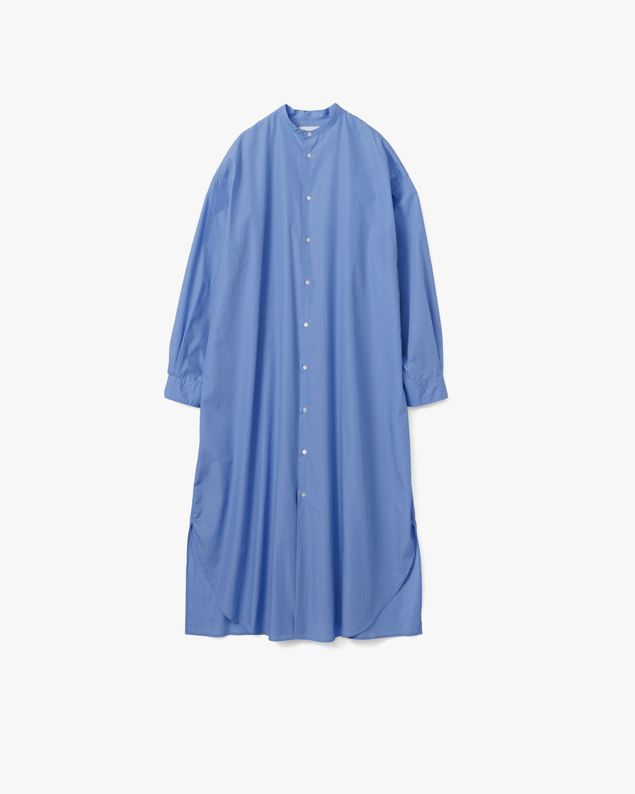 Broad Band Collar Oversized Shirt Dress