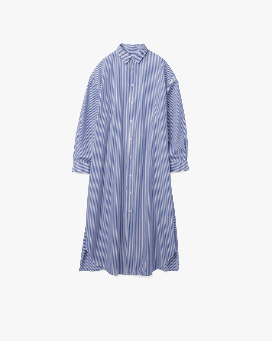 Broad Stripe Regular Oversized Shirt Dress