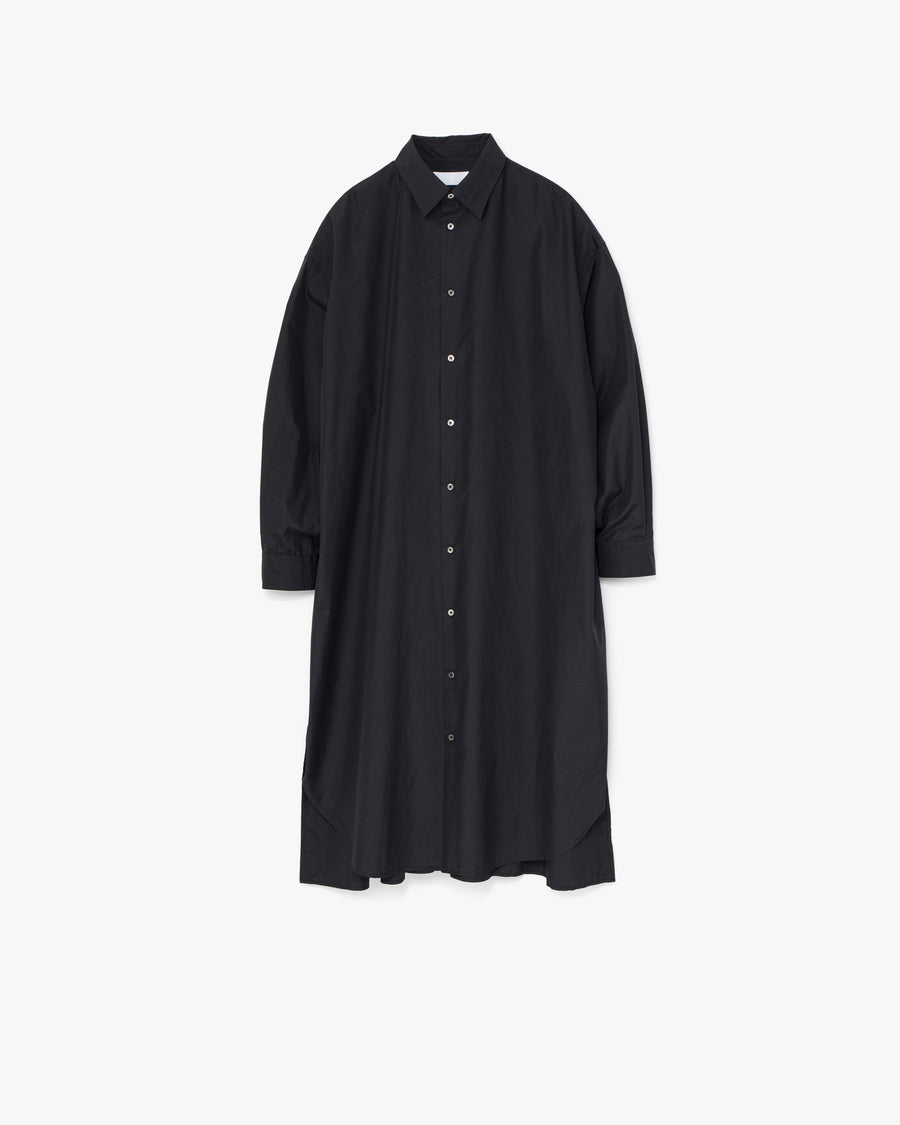 Broad Regular Collar Oversized Shirt Dress
